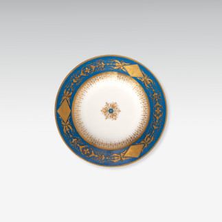 Teller mit "bleu céleste" Fond