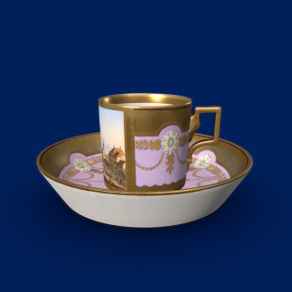 Tasse mit Untertasse und Vedute