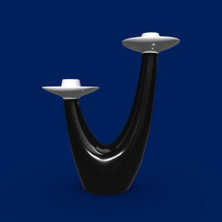 Zweiarmiger Tischleuchter