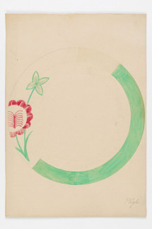 Entwurf: Tellerdekor "Zwei Blumen"