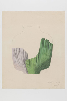 Entwurf: Vasendekor "Moderne Kohlblätter"