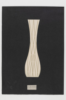 Entwurf: Vase mit Goldlinien, Unbekannte:r Entwerfer:in, 1954
