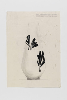 Entwurf: Vase Schwarze Blätter