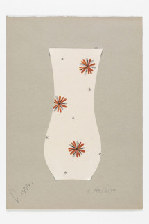 Entwurf: Vase mit grauroten Blüten