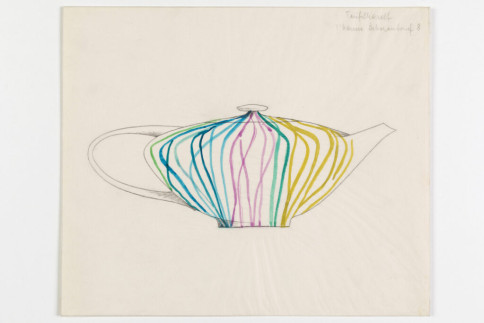 Entwurf: Teekanne Farbige Linien