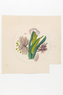 Entwurf: Teller Moderne Blätter und Blüten