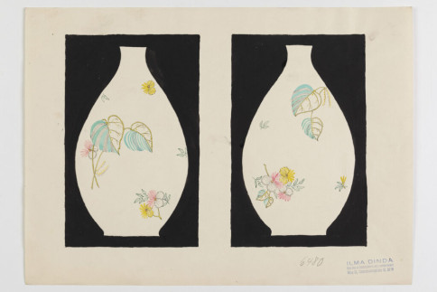 Entwurf: Vase Moderne Blätter und Blüten