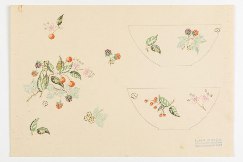 Entwurf: Schale Brombeeren und Kirschen