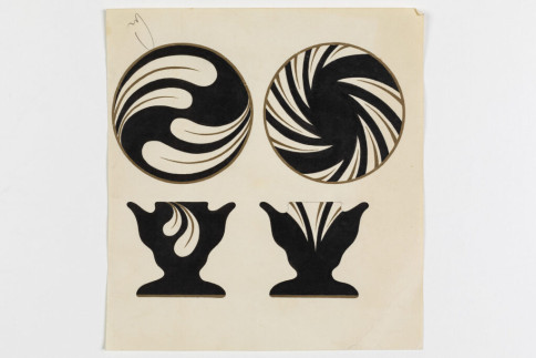 Entwurf: Zwei Leuchter und zwei Ascher