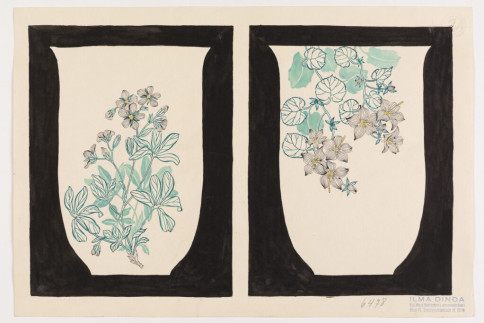 Entwurf: Vase mit Blütendekor