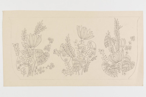 Entwurf: Vase Blütendekor