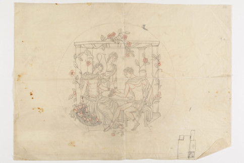 Entwurf: Tellerdekor, Arkadische Szene