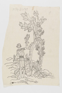 Entwurf: Knappe mit drei Falken