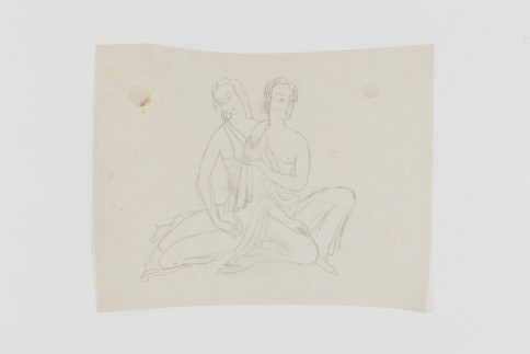 Entwurf: Zwei sitzende Frauen