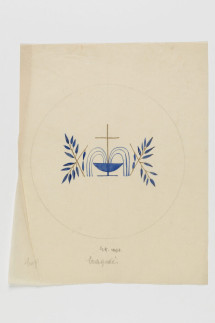 Entwurf: Tellerdekor mit christlichem Motiv