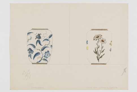 Entwurf: Zwei florale Vasendekore