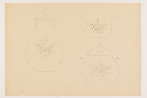 Entwurf: Blumendekore für ein Kaffeeservice