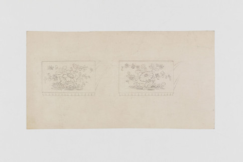 Entwurf: Zwei Mokkatassen mit "Indianischen Blumen"