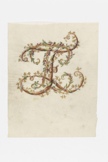 Entwurf: Monogramm im Rokoko-Stil