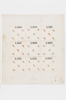 Entwurf: Neun Streublumendekore, Edwin Breideneichen (1894-1961)